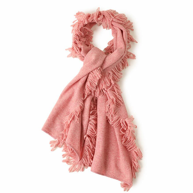Pure Cashmere Scarves Light Yellow Women Fashional Winter Scarf