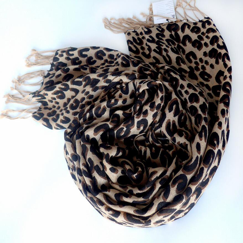 Wool Scarf Winter Woman High Quality Fashion Leopard Printed Wool Scarf Shawls Warm Free Shipping