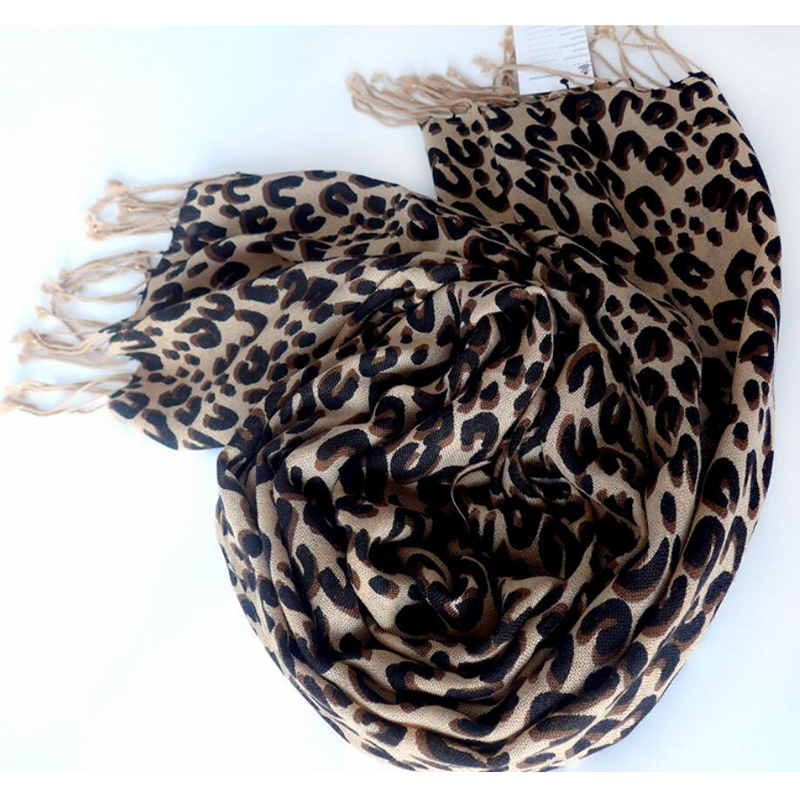 Wool Scarf Winter Woman High Quality Fashion Leopard Printed Wool Scarf Shawls Warm Free Shipping