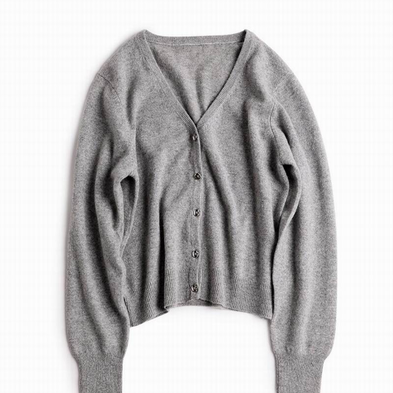 Bogeda 100 Cashmere Sweater Women V-Neck Gray Cardigan Natural Fabric Soft Warm High Quality Free Shipping