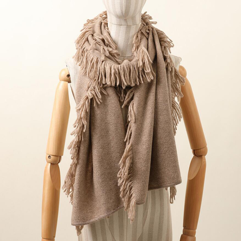 Cashmere Scarf Women Fashion Fringe 100 Cashmere Scarfs Pink Girl High Quality Free Shipping