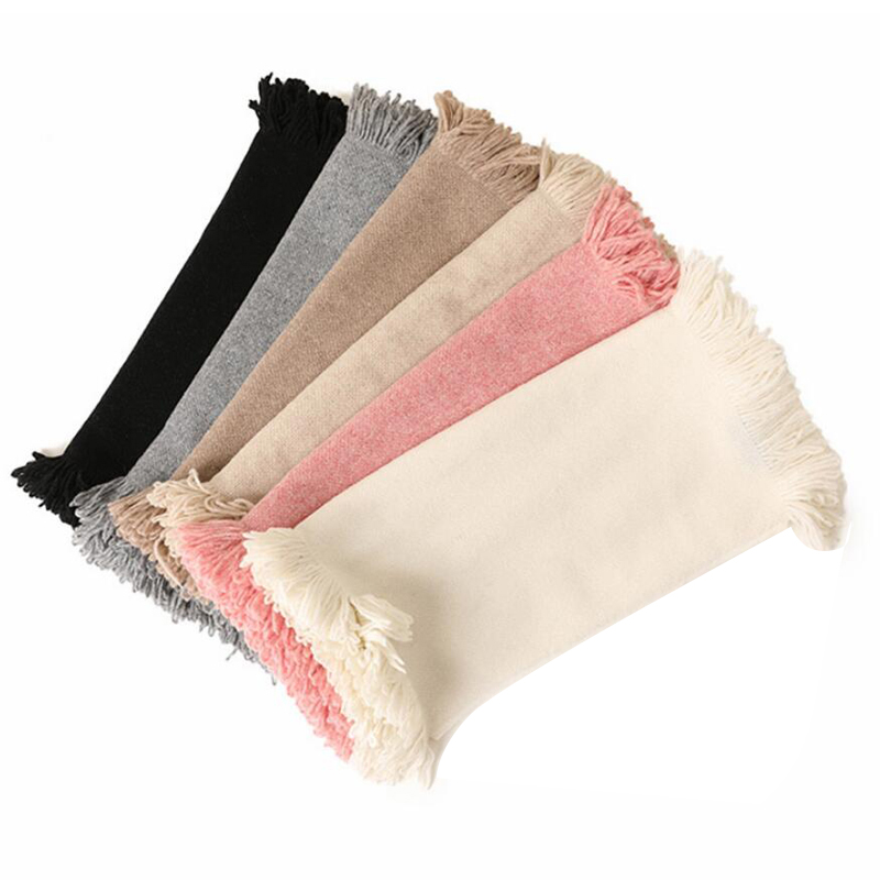 Cashmere Scarf Women Fashion Fringe 100 Cashmere Scarfs Pink Girl High Quality Free Shipping