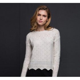 Pure Cashmere Sweater Black Round Neck Winter Women Sweater