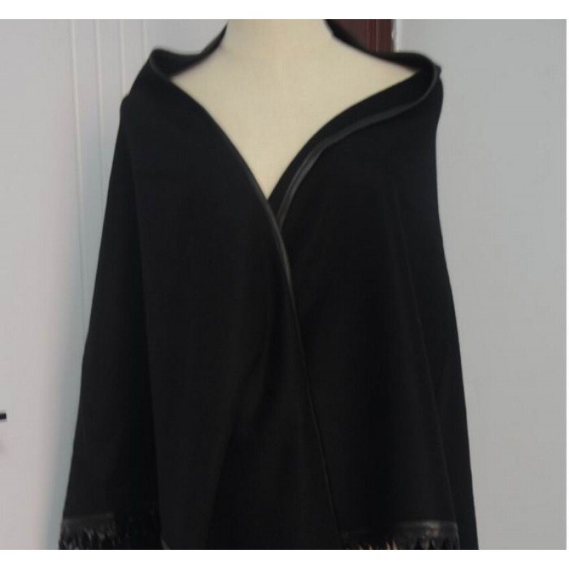 Pure Cashmere Scarves Black Plaid Women Fashional Winter Scarf