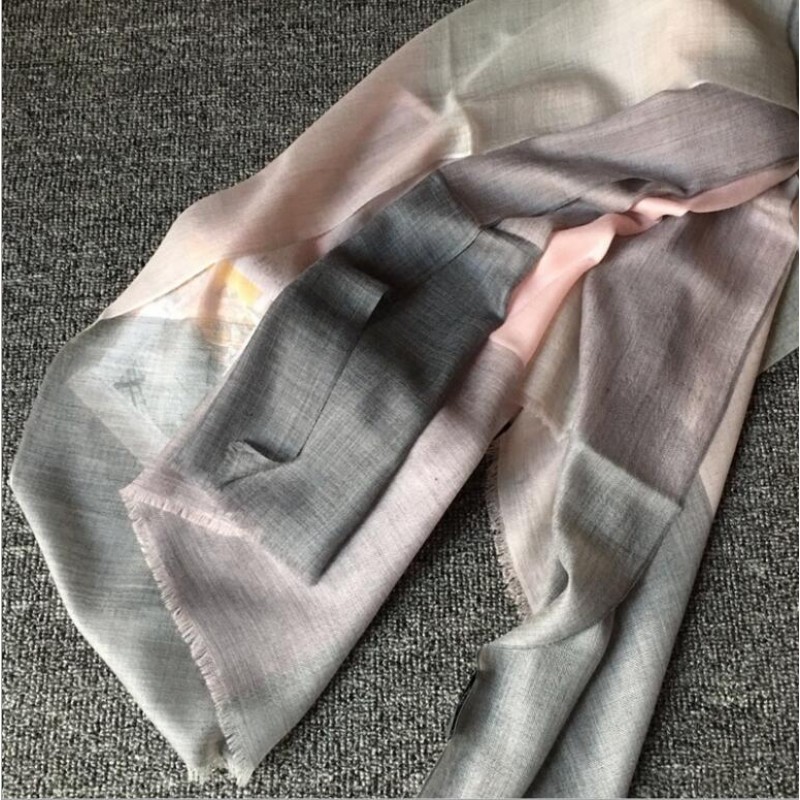 Pure Cashmere Scarves Pink Plaid Women Fashional Winter Scarf