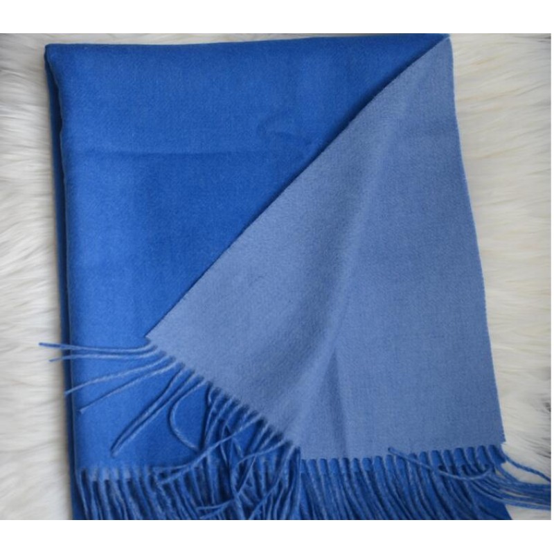 Pure Cashmere Scarves Blue Women Winter Scarf