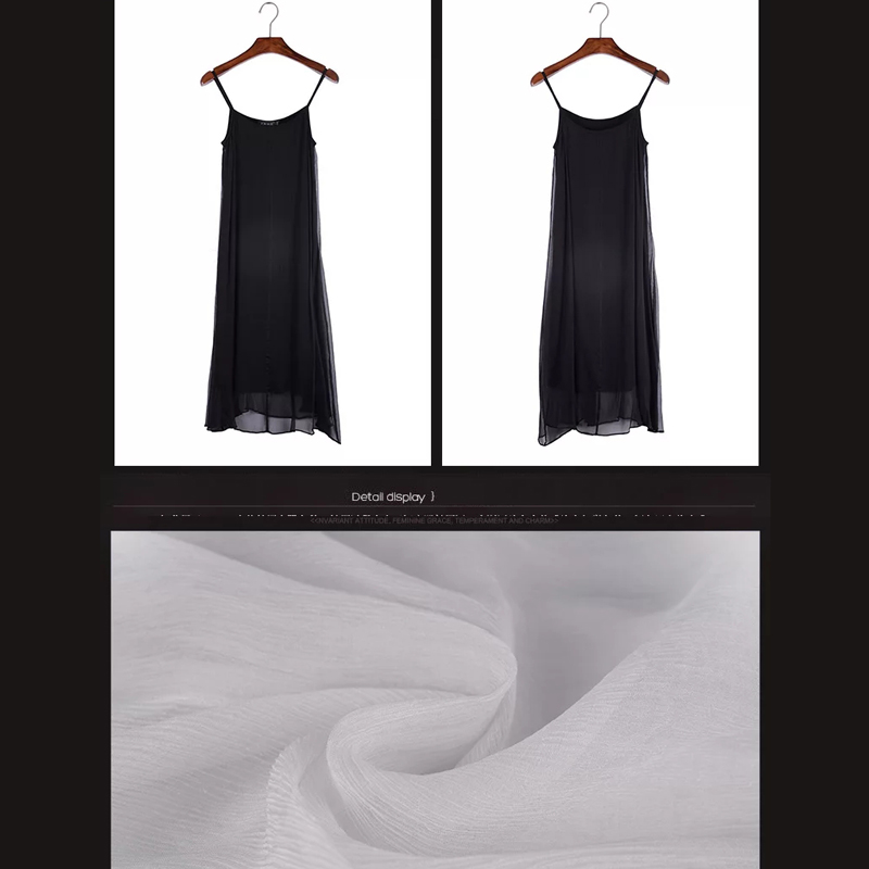 2019 Fashion Summer Women Sleeveless Dress 100% Real Silk Sexy Bright Silk Suspender Open Back Dress High Quality Free Shipping