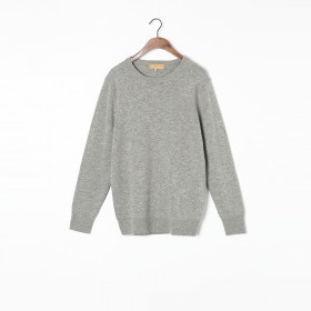 100%Cashmere Sweater Men Natural Fabric High Quality Winter Thick Warm Pullover Light Grey O-neck Pure Cashmere Sweaters