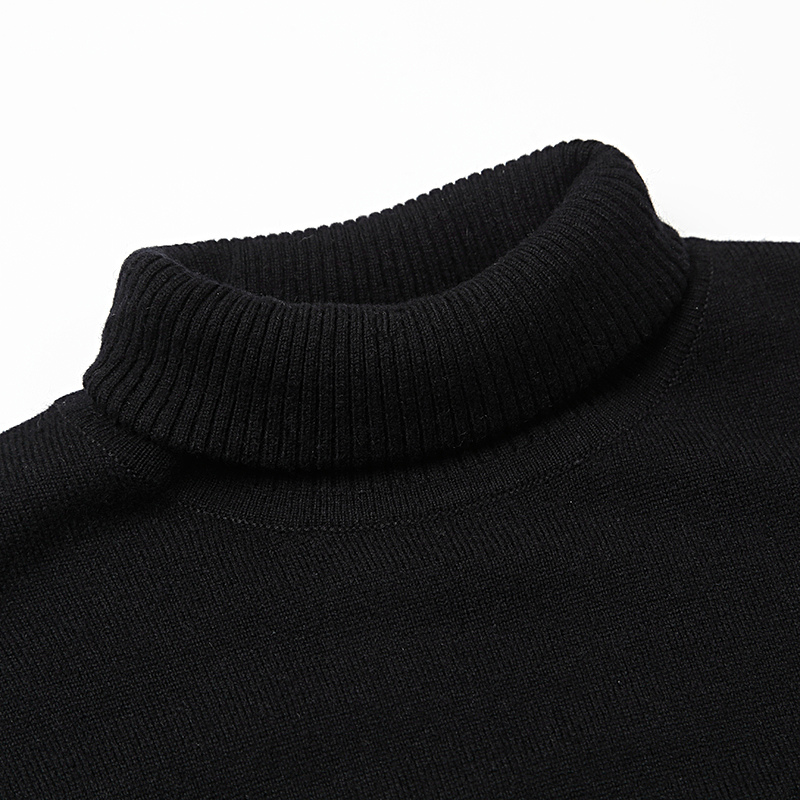 Cashmere Wool Sweater Women Winter Basic Pullover High Quality Turtleneck Black Sweaters Lady Warm Soft Natural Fabric