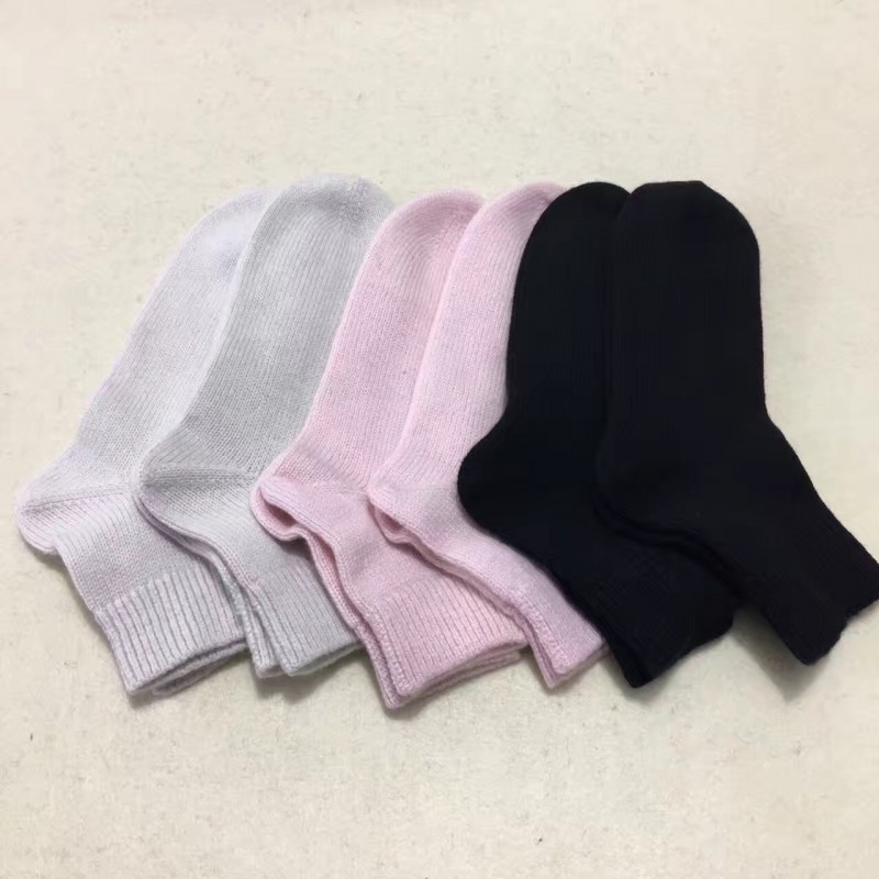 Pure Cashmere Socks Pink Fingerless Winter Warm Socks