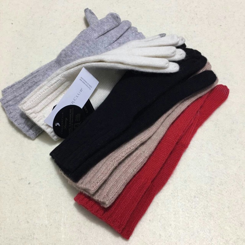 Pure Cashmere Glove Wine Black Winter Fashional Glove