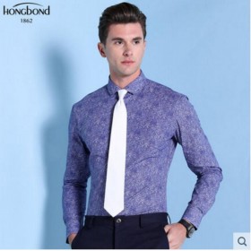 Pure Cotton Shirt Purple Print Men Customize Shirt 