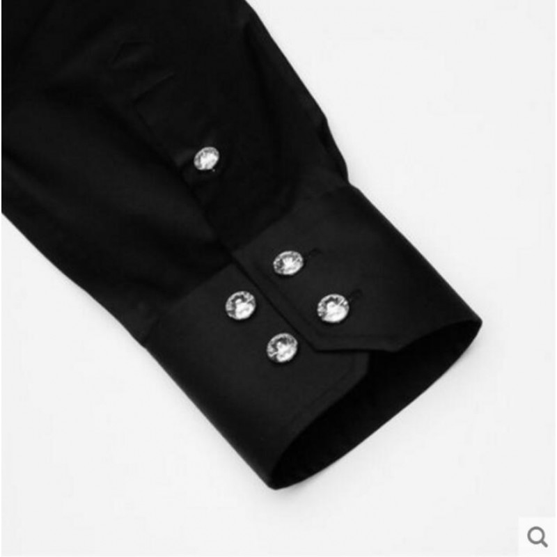 Mercerized Cotton Shirt Black White Men Customize Shirt 