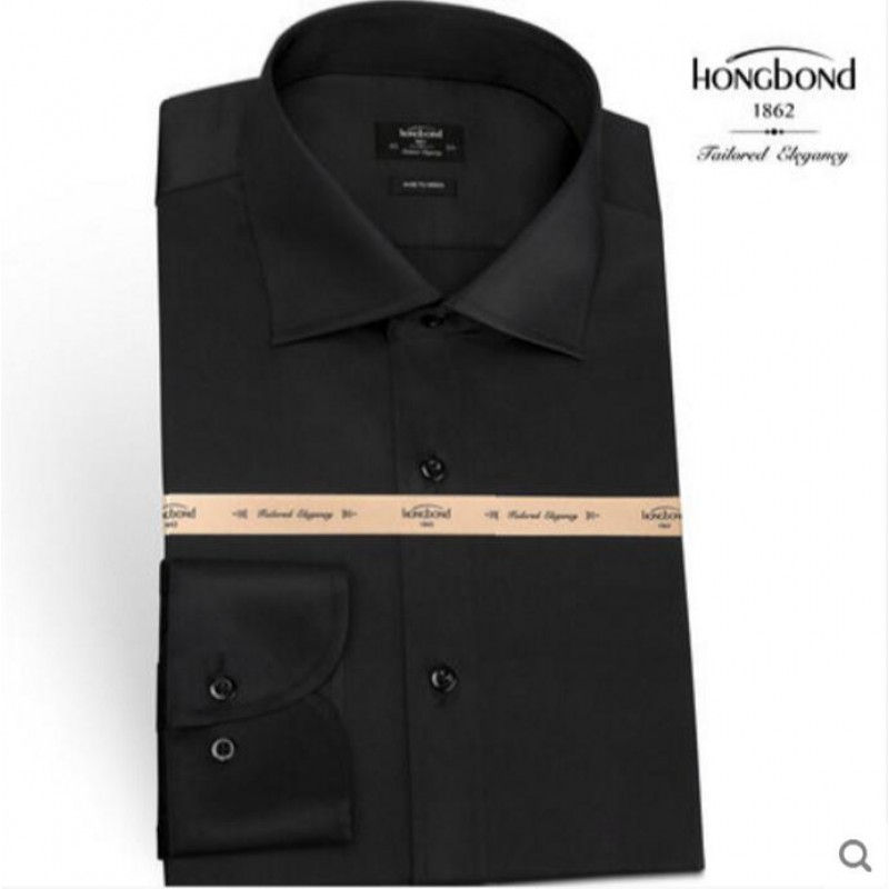 Pure Cotton Shirt Black Formal Men Customize Shirt 