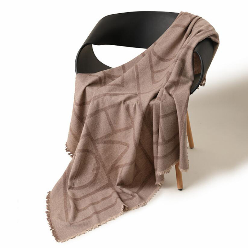 Wool Scarf Winter Woman Fashion Style Light Brown Wool Scarf Shawls Blanket Lady High Quality Free Shipping
