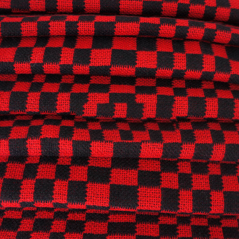 Pure Cashmere Scarves Red Plaid Women Fashional Winter Scarf