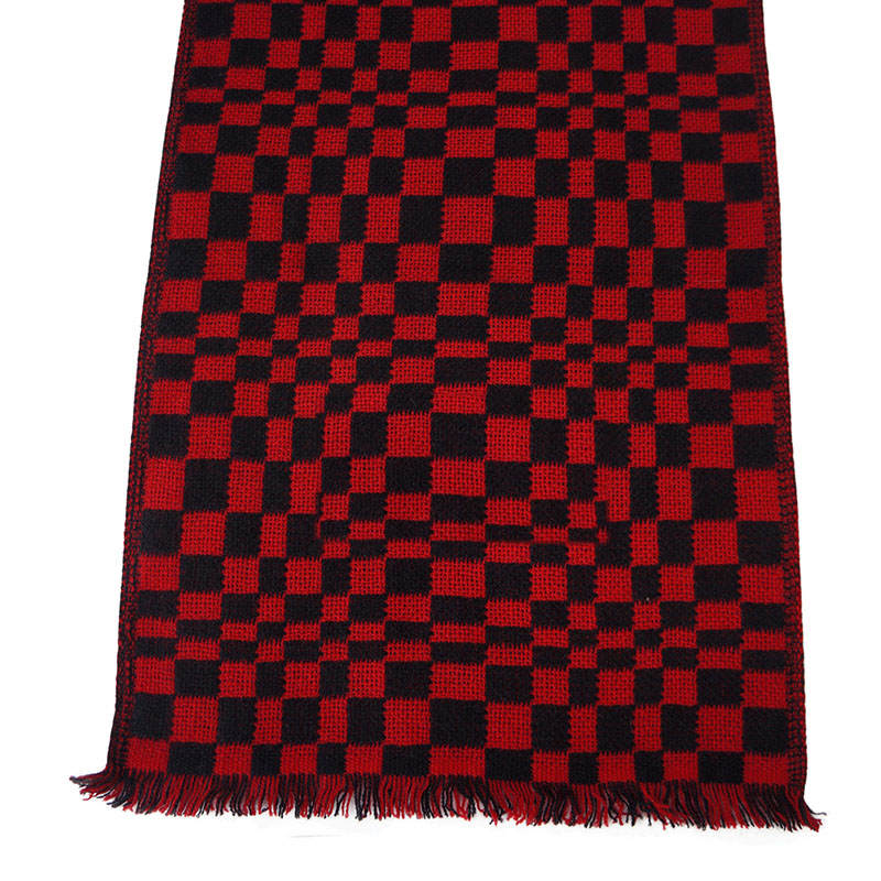 Pure Cashmere Scarves Red Plaid Women Fashional Winter Scarf