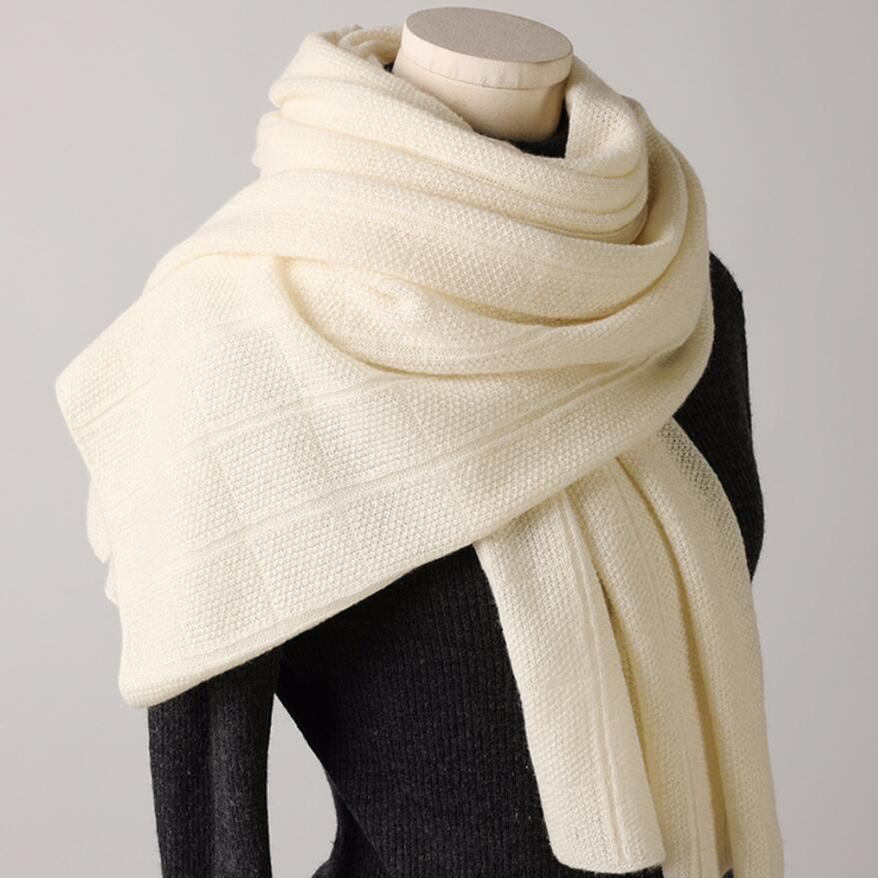 Cashmere Scarf High Quality Color Khaki Big Size Cashmere Scarf Women Luxury Brand Shawl Lady Free Shipping