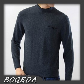 100%Cashmere Sweater Men Turtleneck Pullover Winter Man Sweaters Dark Gray 