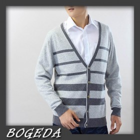 100%Cashmere Sweater Men Gray Cardigan Winter Man Sweaters