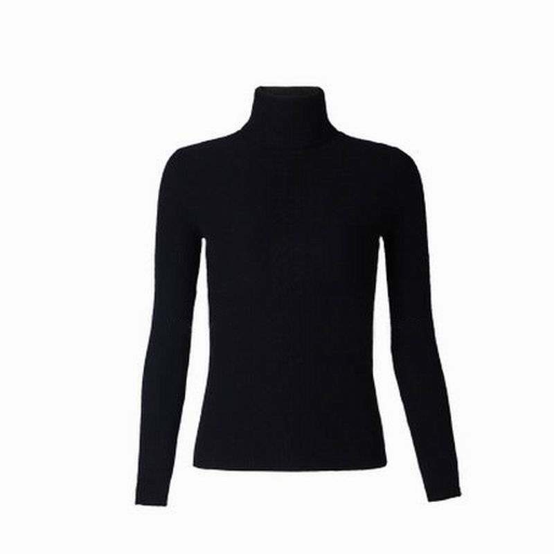 100%Cashmere Sweater Pullover Black Turtleneck Lady Winter Sweater Black Coffee