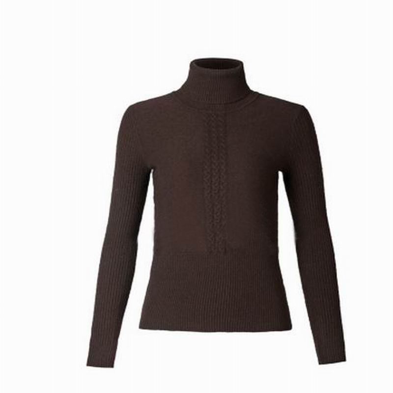 100%Cashmere Sweater Pullover Black Turtleneck Lady Winter Sweater Black Coffee