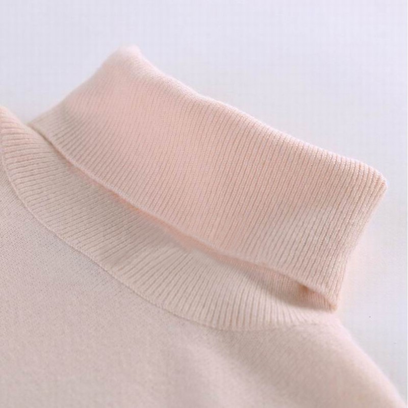 Cashmere Wool Sweater Women Pullover Pink Turtleneck Lady Winter Sweaters 30%cashmere70%wool