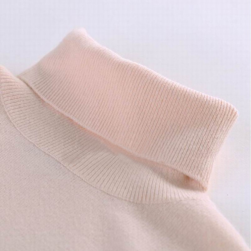 Cashmere Wool Sweater Women Pullover Pink Turtleneck Lady Winter Sweaters 30%cashmere70%wool