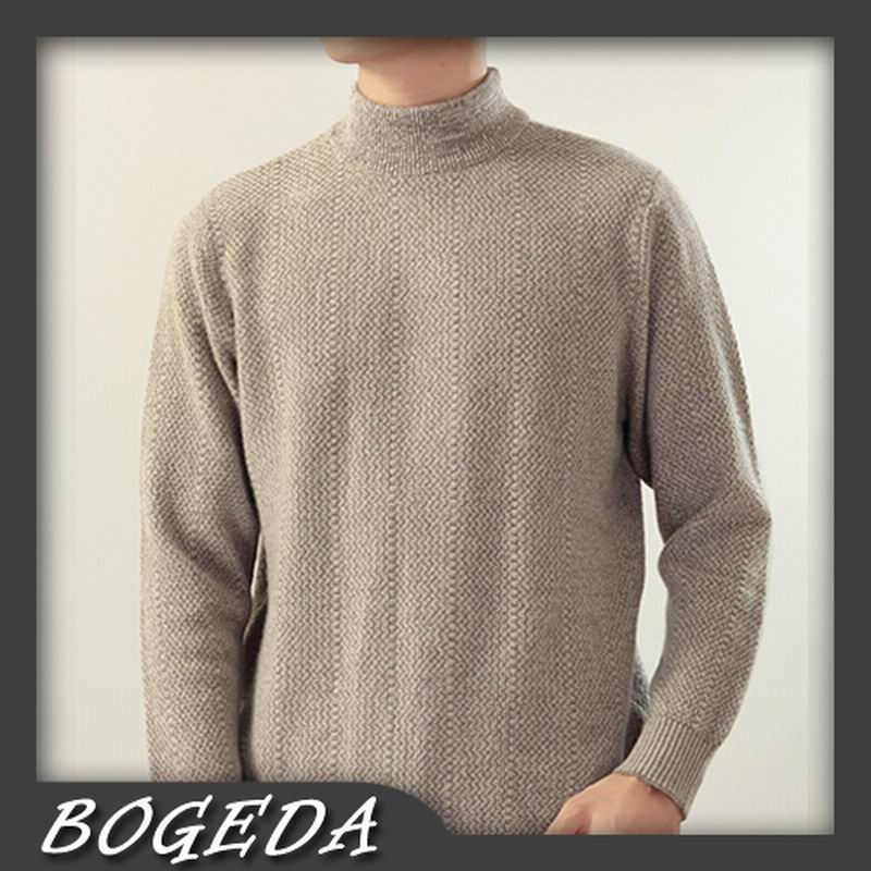 100%Cashmere Sweater Men Turtleneck Pullover Winter Thick Man Sweaters Gray Brown 