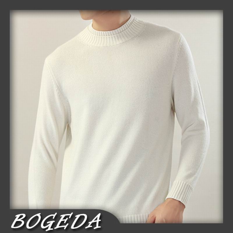 100%Cashmere Sweater Men White O-neck Pullover Winter Man Sweaters Thick