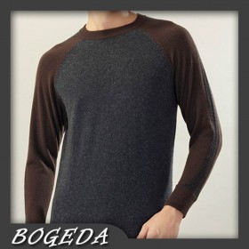 100%Cashmere Sweater Men Brown Gray O-neck Pullover Winter Man Sweaters 