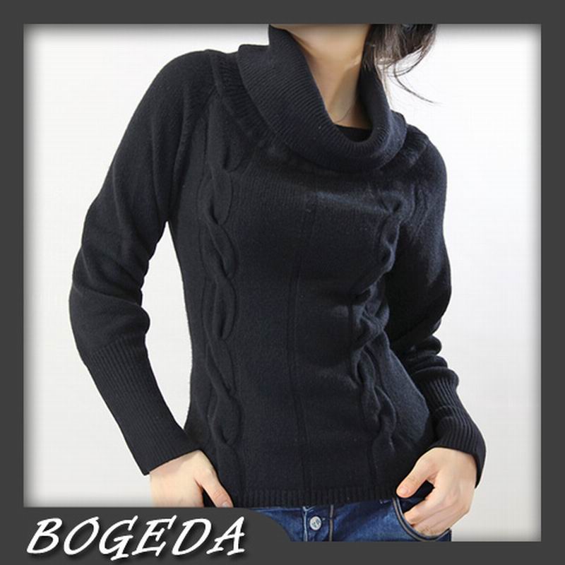 100%Cashmere Sweater Pullover Thick Turtleneck Lady Winter Sweater  
