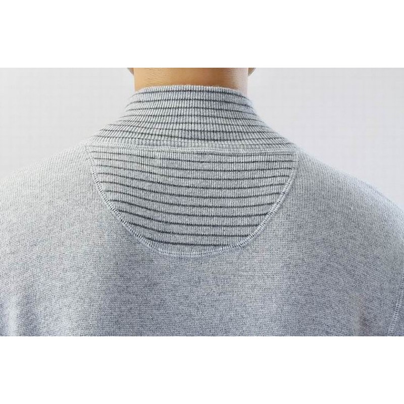 100%Cashmere Sweater Men Gray Turtleneck Zipper Pullover Winter Man Sweaters Thick