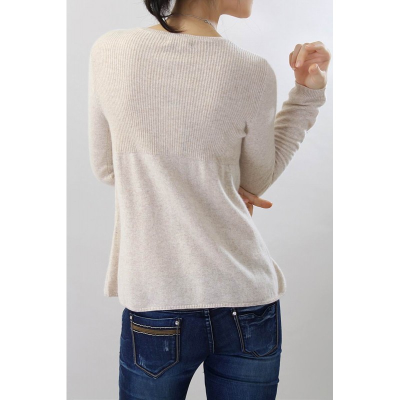 100%Cashmere Sweater Cardigan O-neck Lady Winter Sweater  