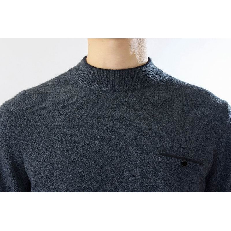 100%Cashmere Sweater Men Turtleneck Pullover Winter Man Sweaters Dark Gray 