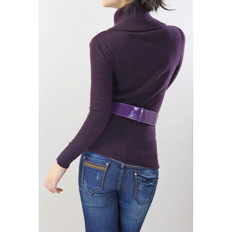 100%Cashmere Sweater Pullover Turtleneck Lady Winter Sweater  