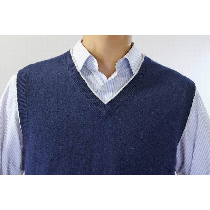 100%Cashmere Sweater Men O-neck Pullover Winter Man Sweaters Vest