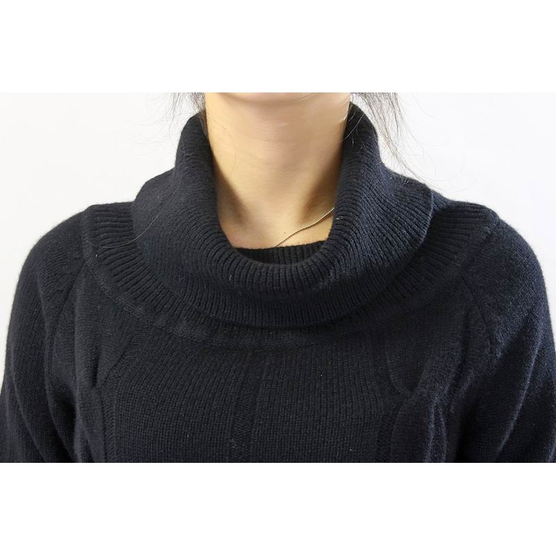 100%Cashmere Sweater Pullover Thick Turtleneck Lady Winter Sweater  