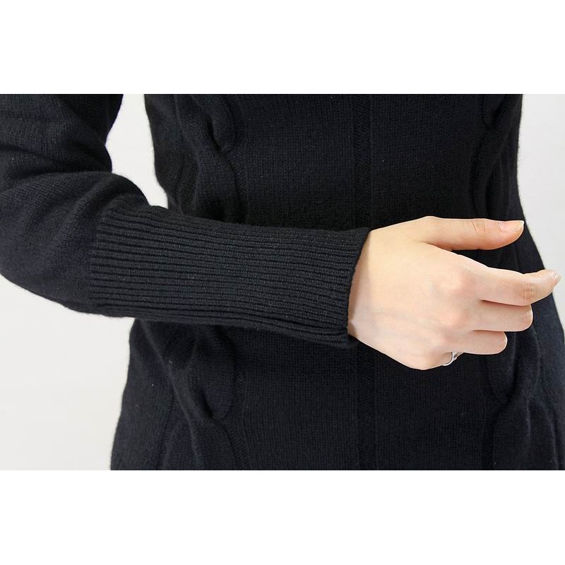 100%Cashmere Sweater Pullover Thick Turtleneck Lady Winter Sweater  