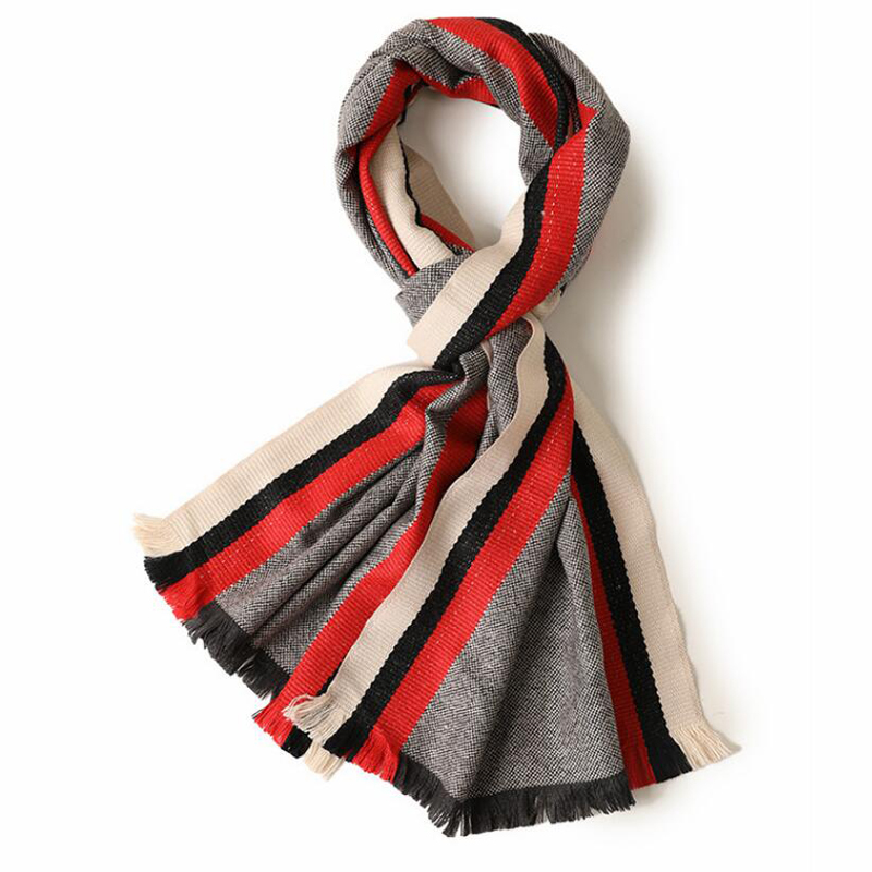 Wool Scarf Winter Woman High Quality Stripe Wool Scarf Shawls Warm Lady Free Shipping