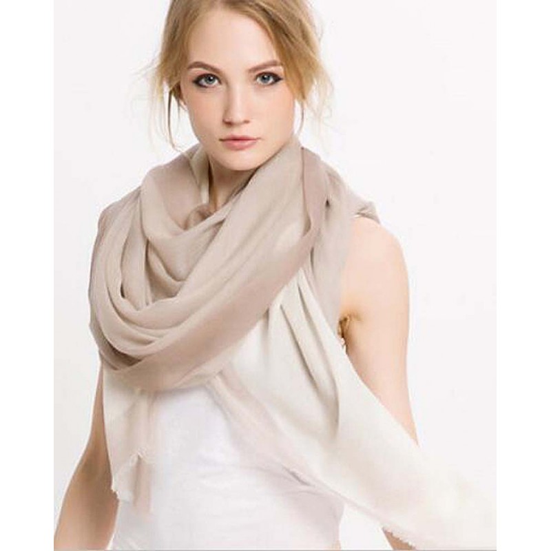 Pure Cashmere Scarves Beige Thin Women Fashional Winter Scarf