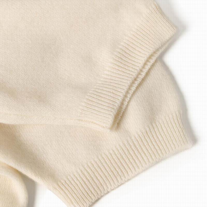 Bogeda New 100%Cashmere Sweater Women Loose White Pullover Short Sleeve Warm Soft Solid Sweaters Natural Fabric Free Shipping