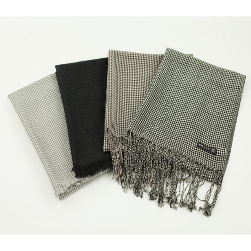 100 Wool Scarf Men High Quality Natural Fabric Gentleman Plaid Scarfs Winter Warm Free Shipping