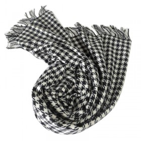 100 Wool Scarf Winter Woman High Quality Big Size Black White Shawls Warm Lady Free Shipping