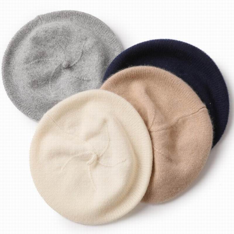 Bogeda New Pure Cashmere Hat Women White Beret Beanies Winter Warm Cap Natural Fabric Soft Warm Hats Girl Gift Free Shipping