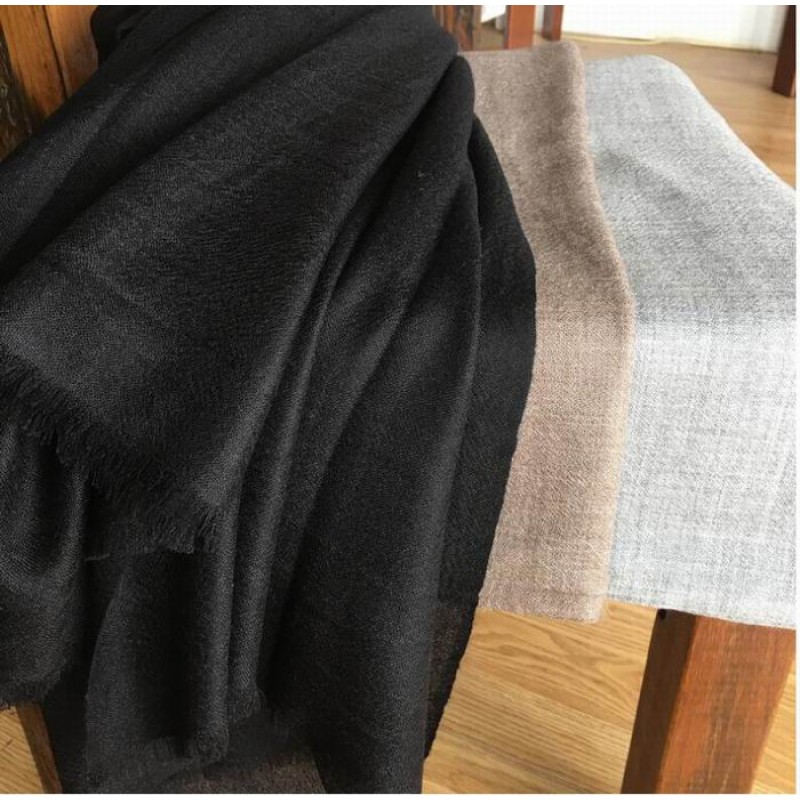 Pure Cashmere Scarves Gray Brown Fashional Winter Scarf