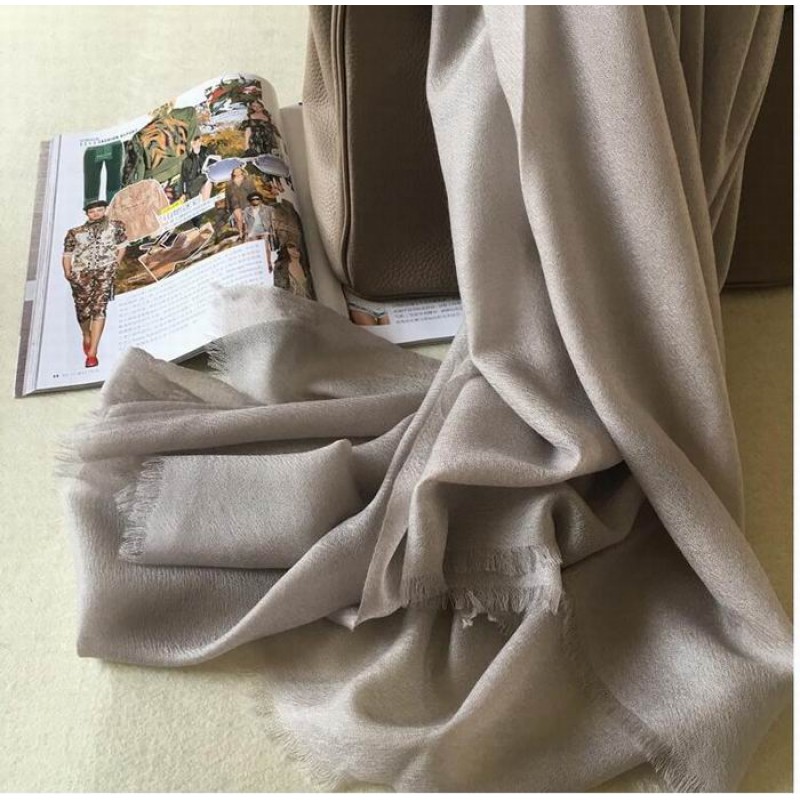 Pure Cashmere Scarves Gray Brown Fashional Winter Scarf