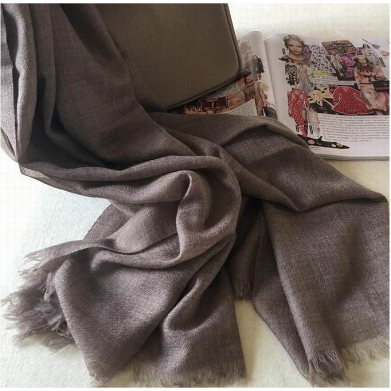 Pure Cashmere Scarves Gray Brown Fashional Winter Scarf